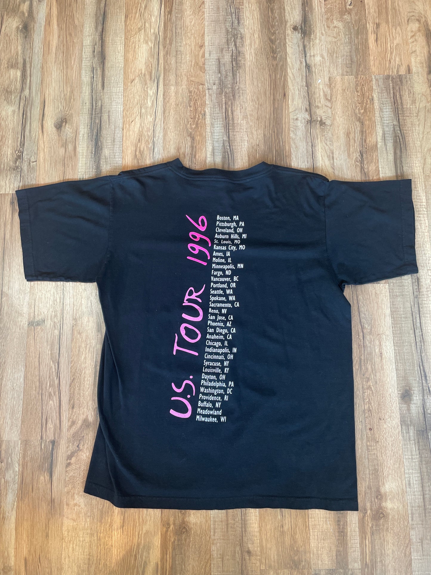 1996 Neil Diamond U.S. Tour Black T-Shirt Size L