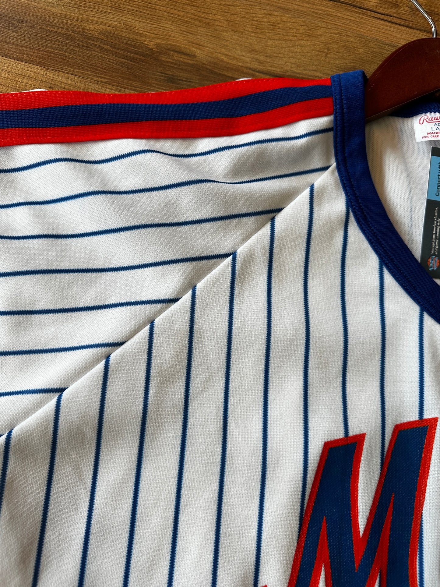 Vintage New York Mets Gil Hodges #14 Pin Stripe Rawlings Large White