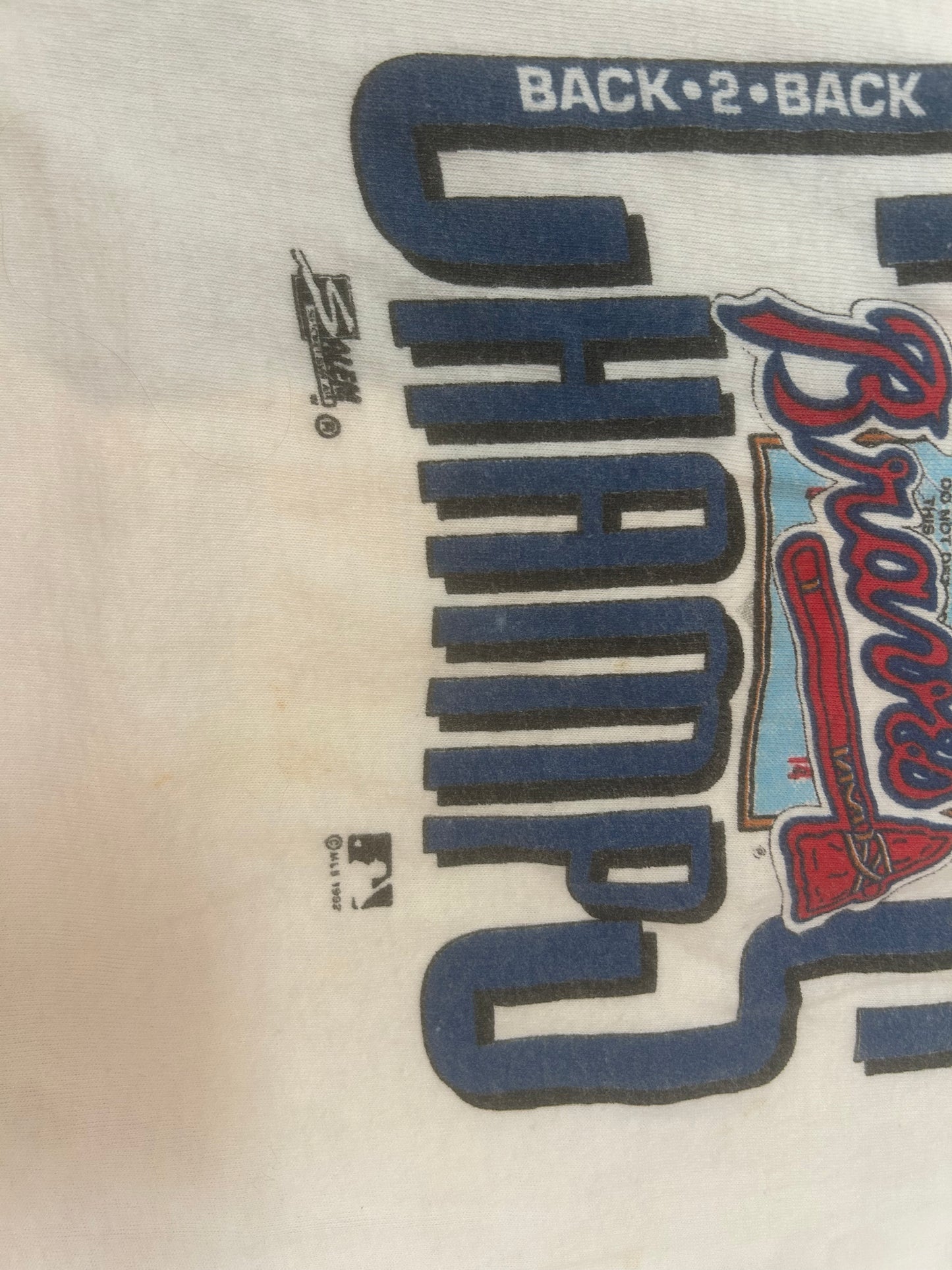 1992 Atlanta Braves Championship Tshirt, Size L