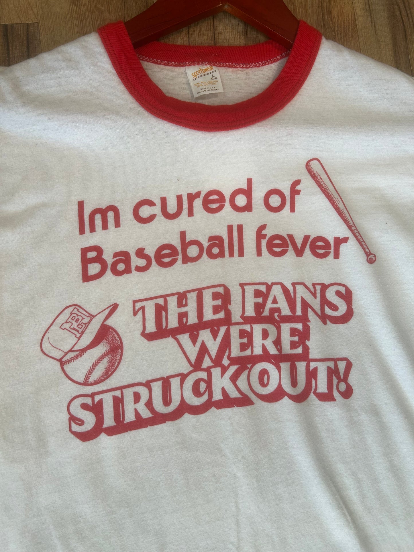 80s Vintage Ringers MLB Tshirt, Size L