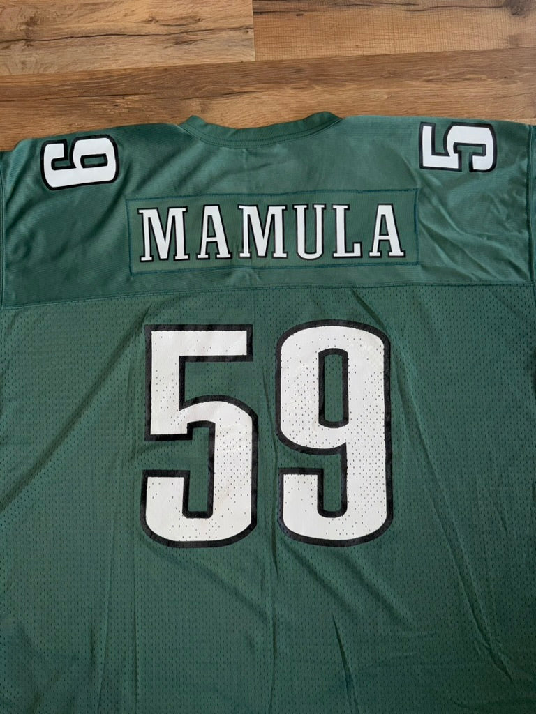 1995 Starter Philadelphia Eagles Mike Mamula #59 Dark Kelly Green Mesh NFL Football Jersey XXL \