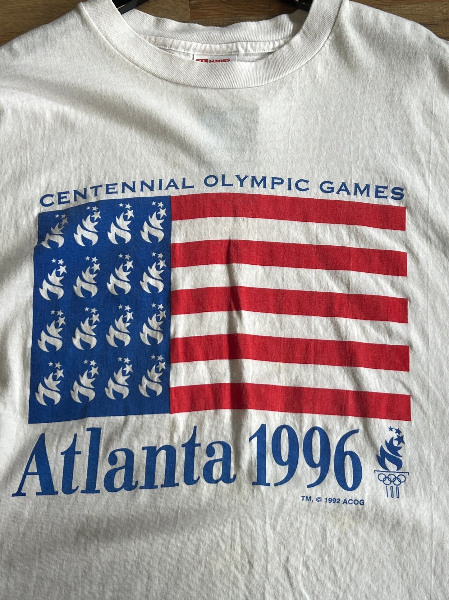 1996 Atlanta Olympics Flag Tshirt, Size XL