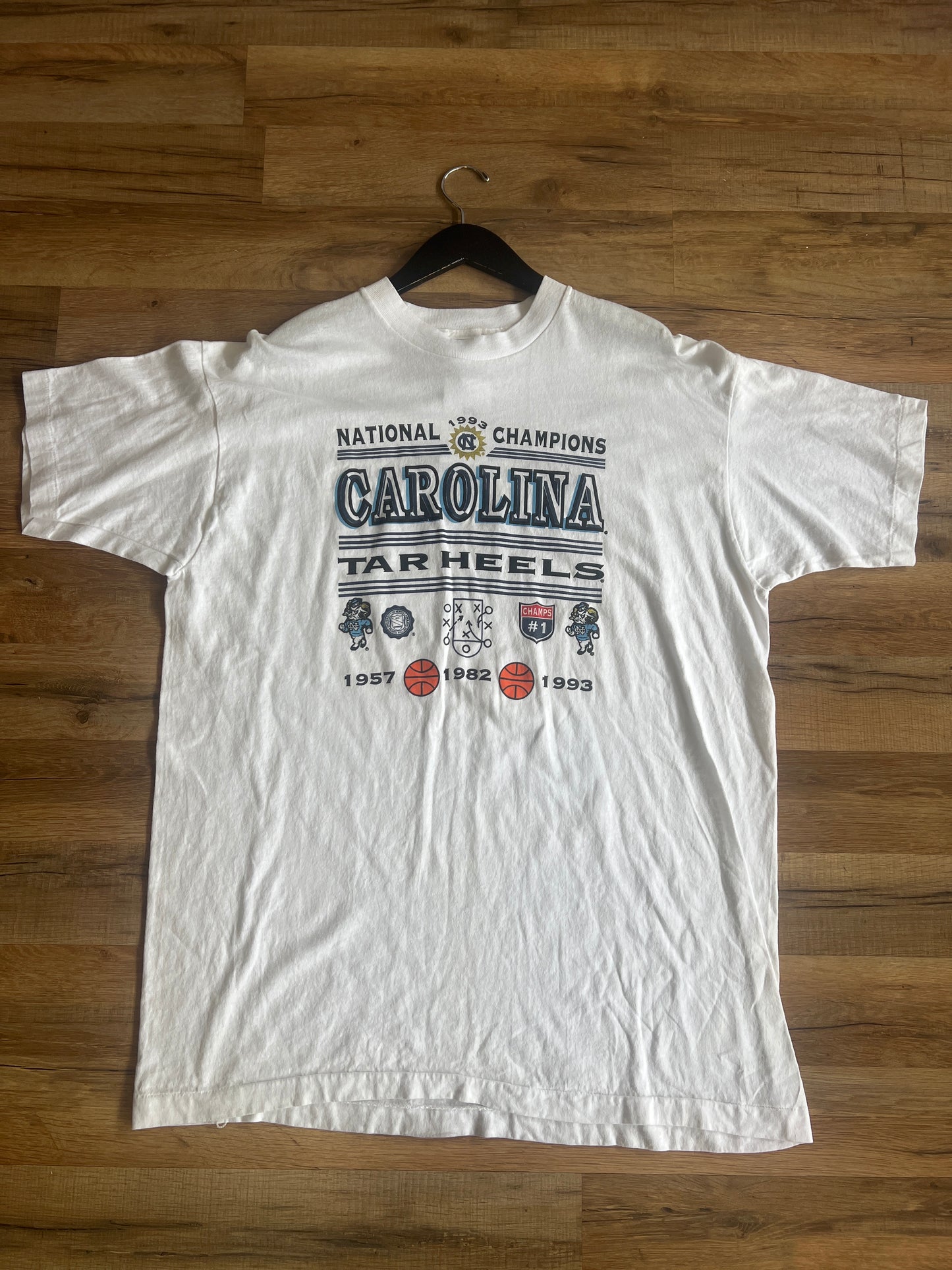 1993 UNC Tar Heels National Champs Tshirt, Size XXL