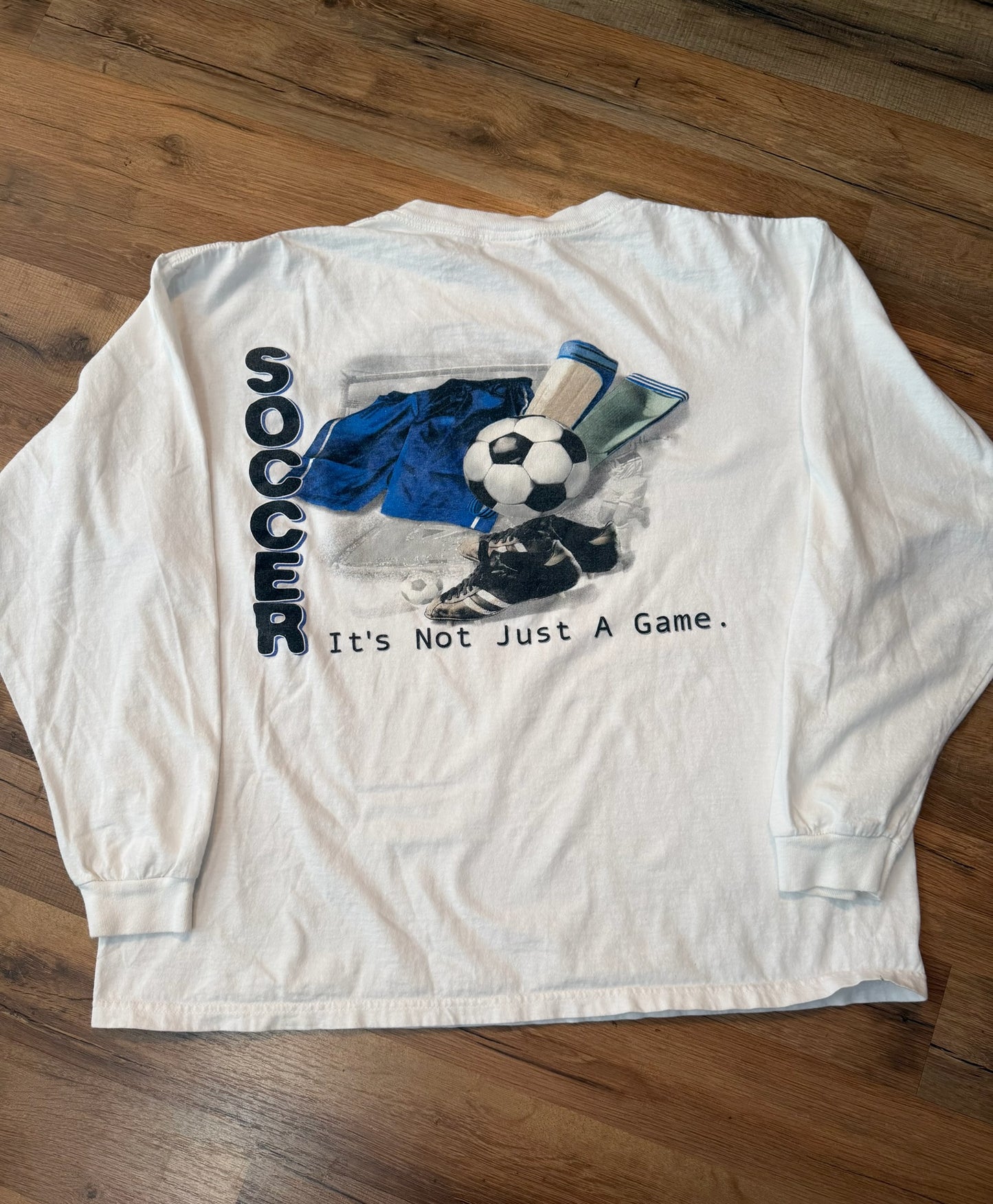 Vintage Soccer Long Sleeve Shirt Size XL