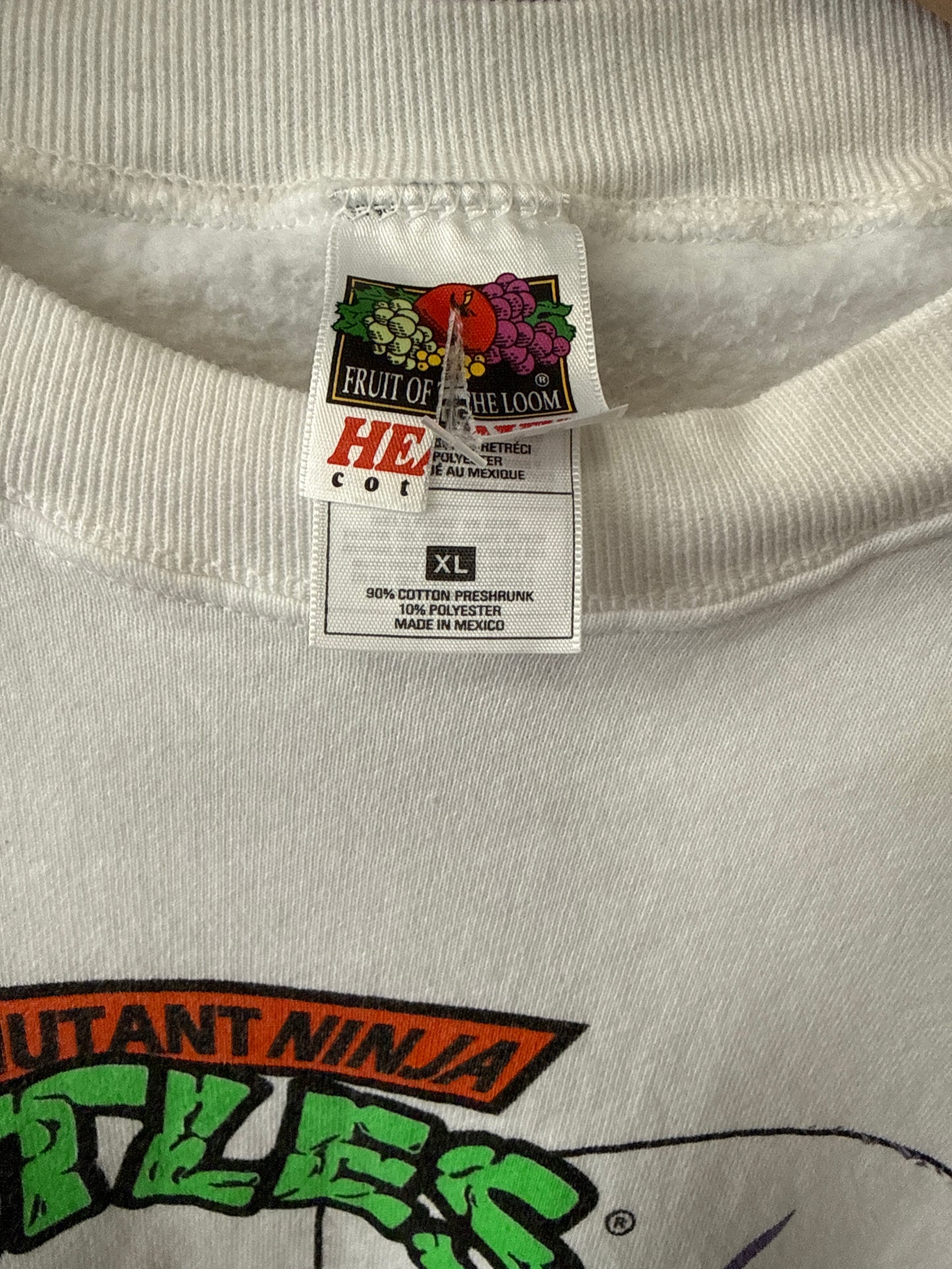 1990 Teenage Mutant Ninja Turtles Crewneck, Size XL