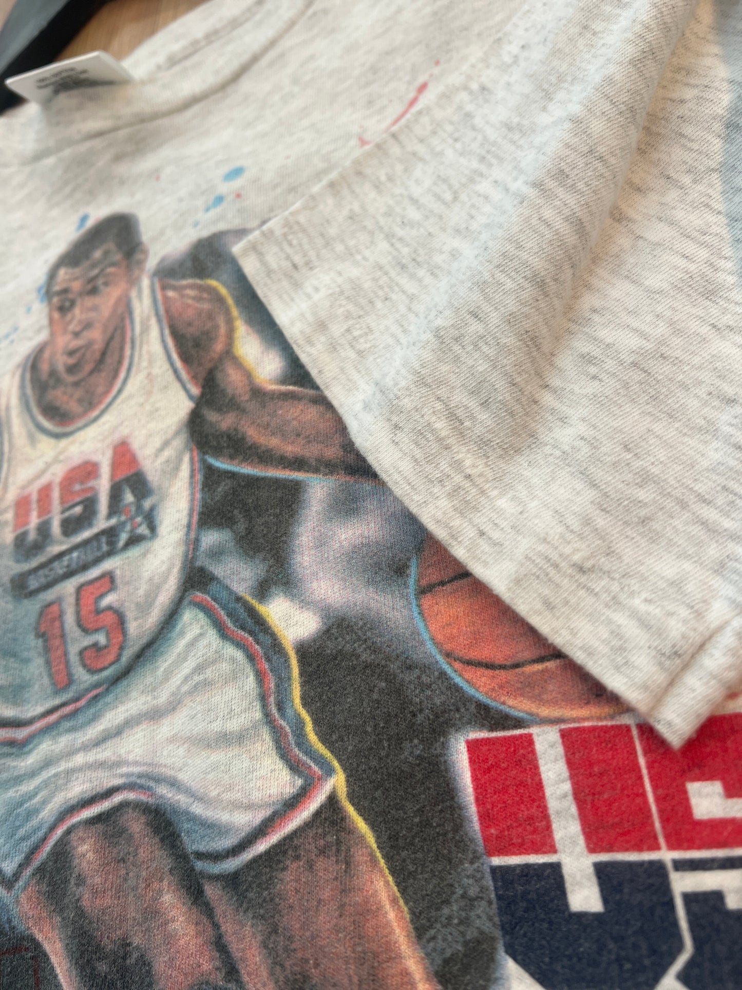 1992 Team USA Magic Johnson Tshirt, Size Large