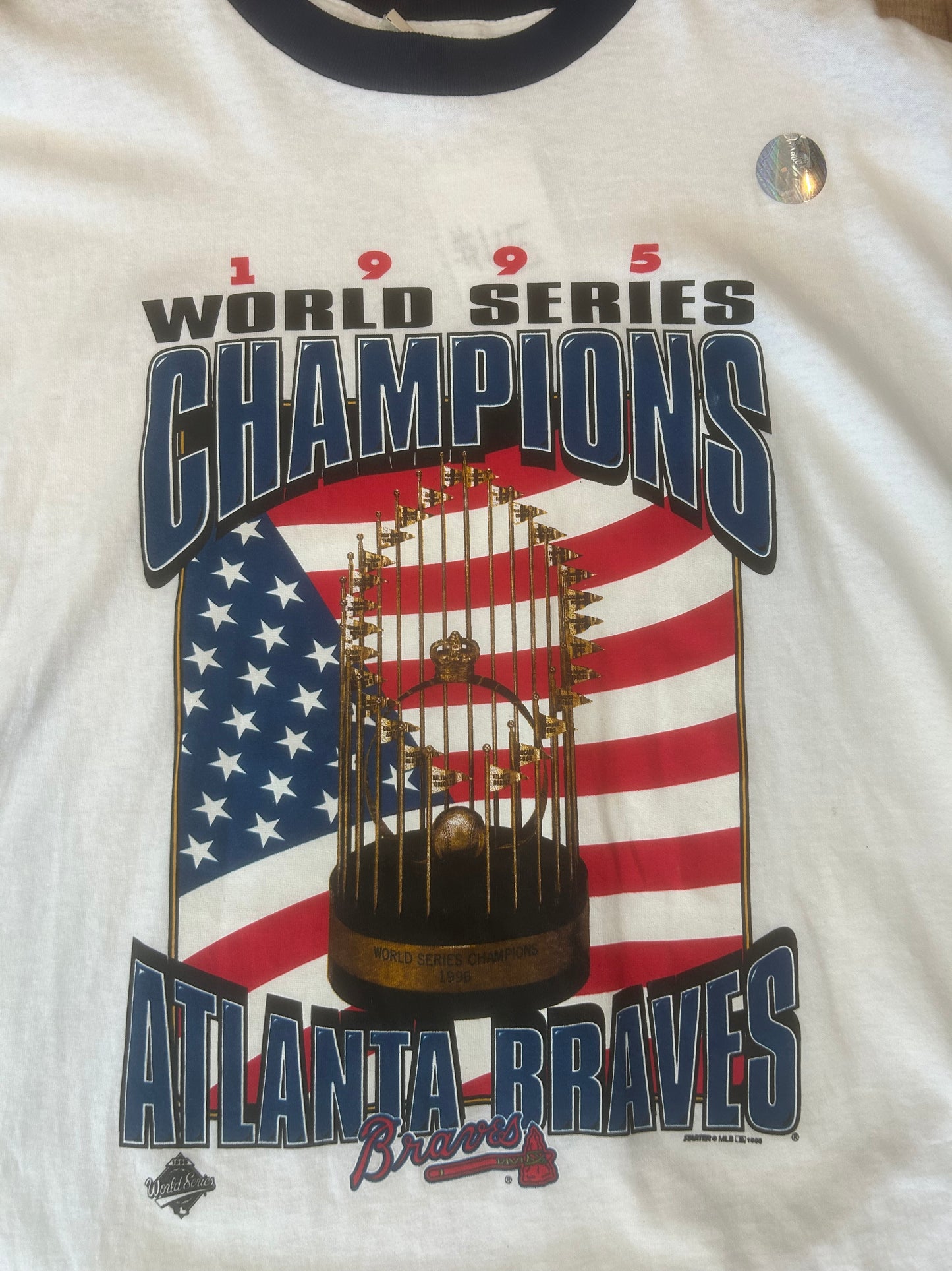 1995 Atlanta Braves World Series Tshirt, Size XL