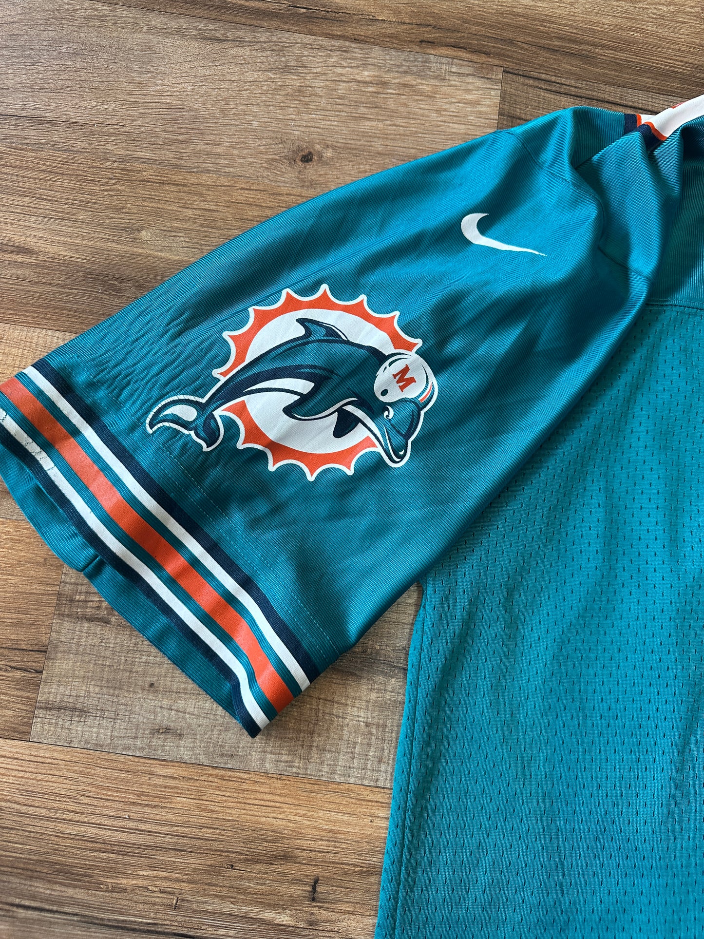 Vintage Nike Team Sam Madison Dolphins NFL Teal Jersey 2XL #29