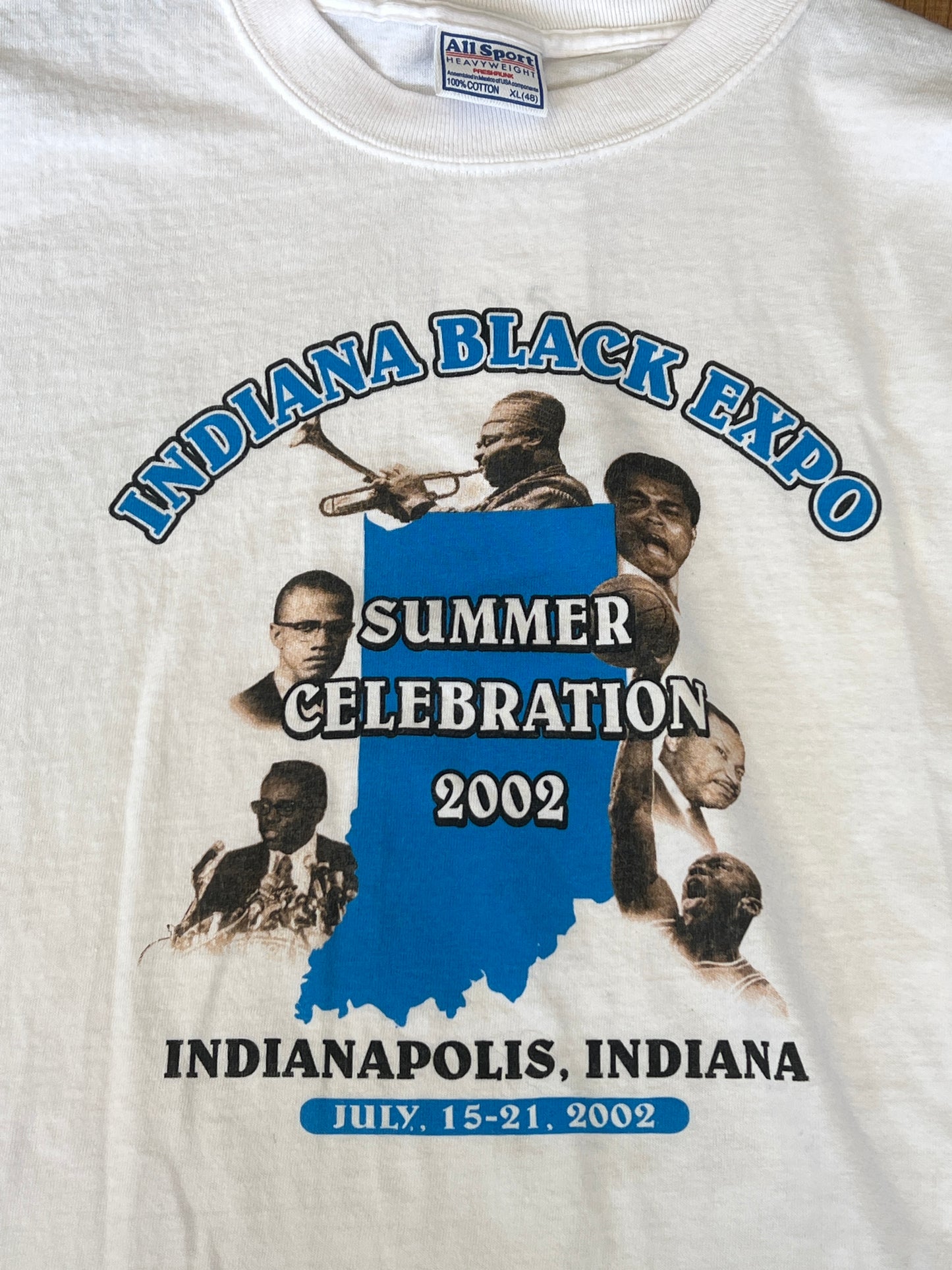 2002 Indiana Black Expo Tshirt, Size XL