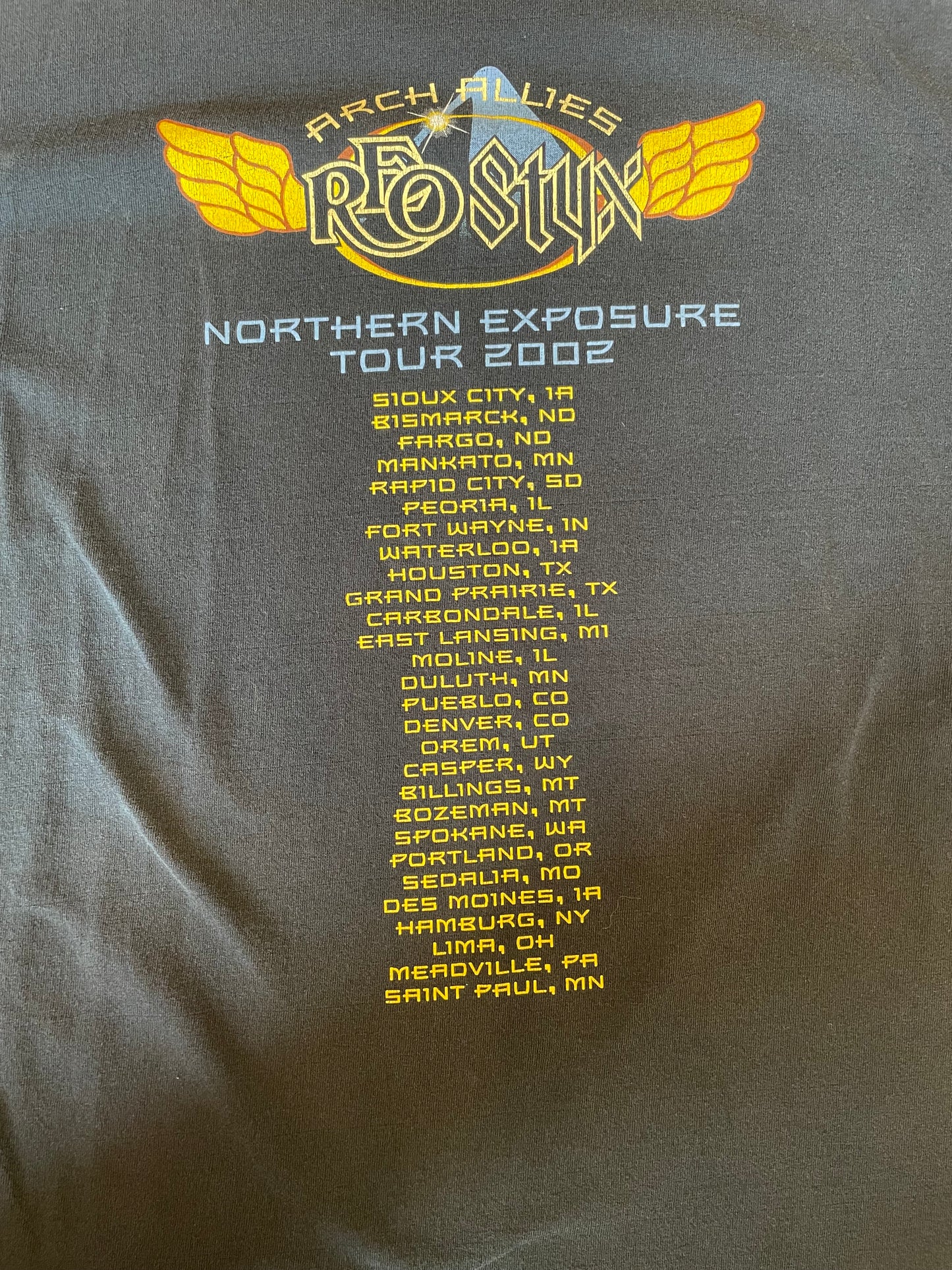 2002 StuxRFO Northern Exposure Tour Black T-Shirt Size XL