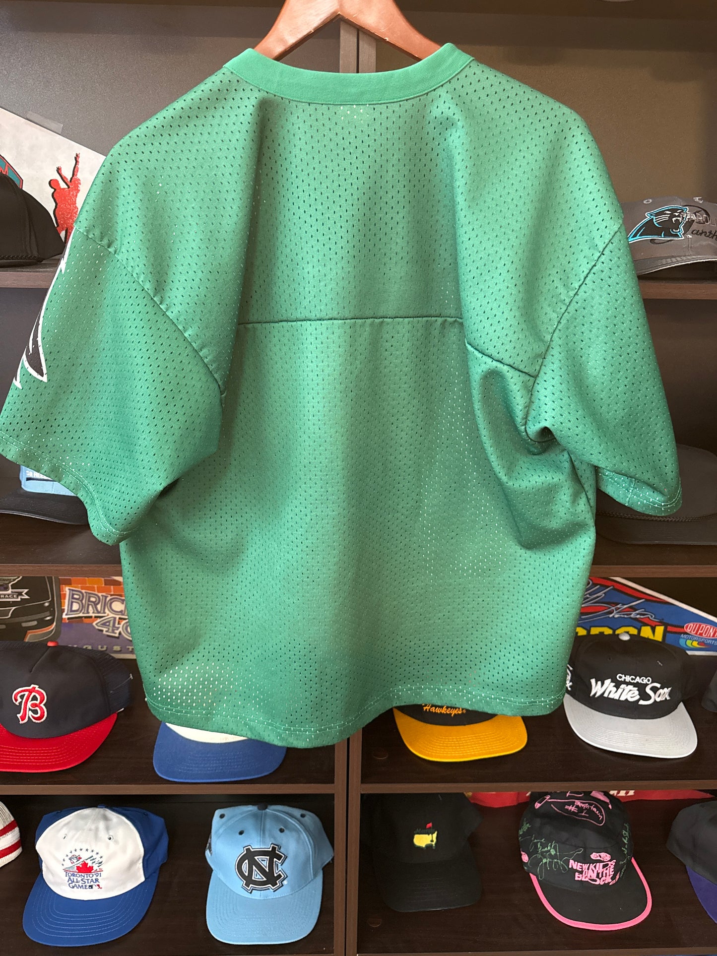 Vintage 80s Wilson Philadelphia Eagles Kelly Green Mesh NFL Football Jersey XL