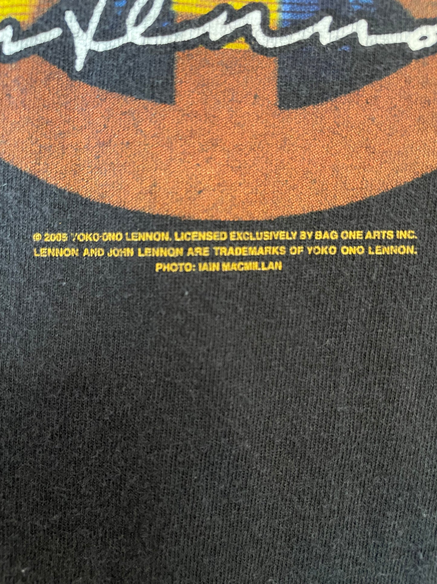 2005 John Lennon Black T-Shirt Size Medium