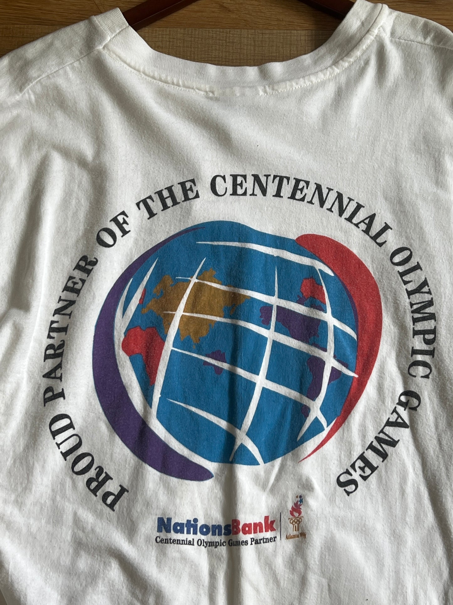 1996 Nations Bank Atlanta Olympics Tshirt, Size XL