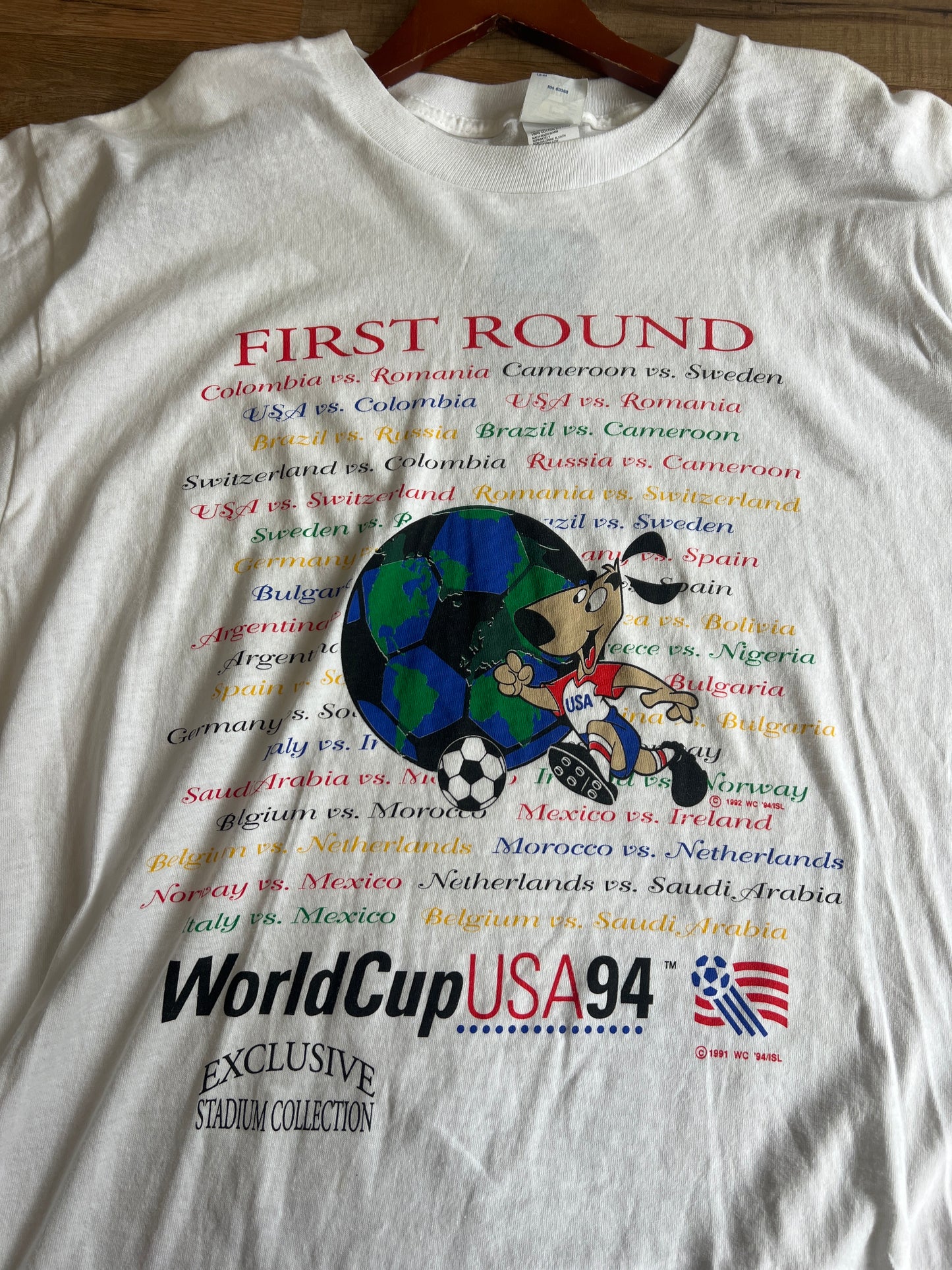 1994 World Cup First Round USA Tshirt, Size XL
