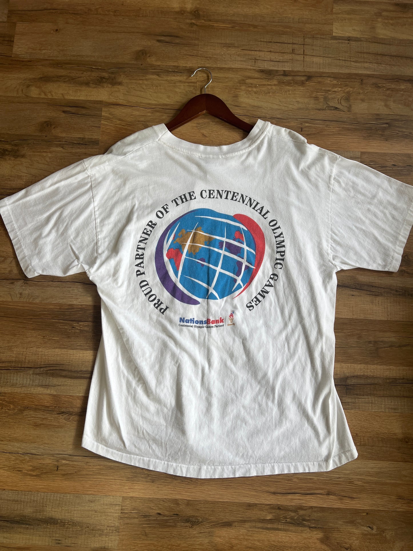 1996 Nations Bank Atlanta Olympics Tshirt, Size XL