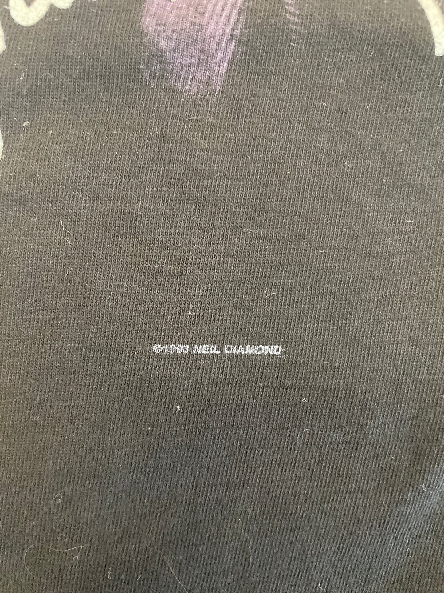 1996 Neil Diamond U.S. Tour Black T-Shirt Size L
