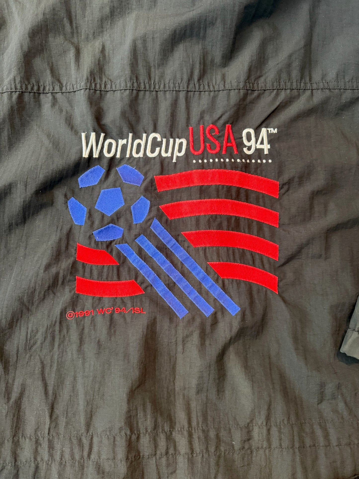 The Game World Cup 1994 USA Print Promo Parka Windbreaker, Size XL