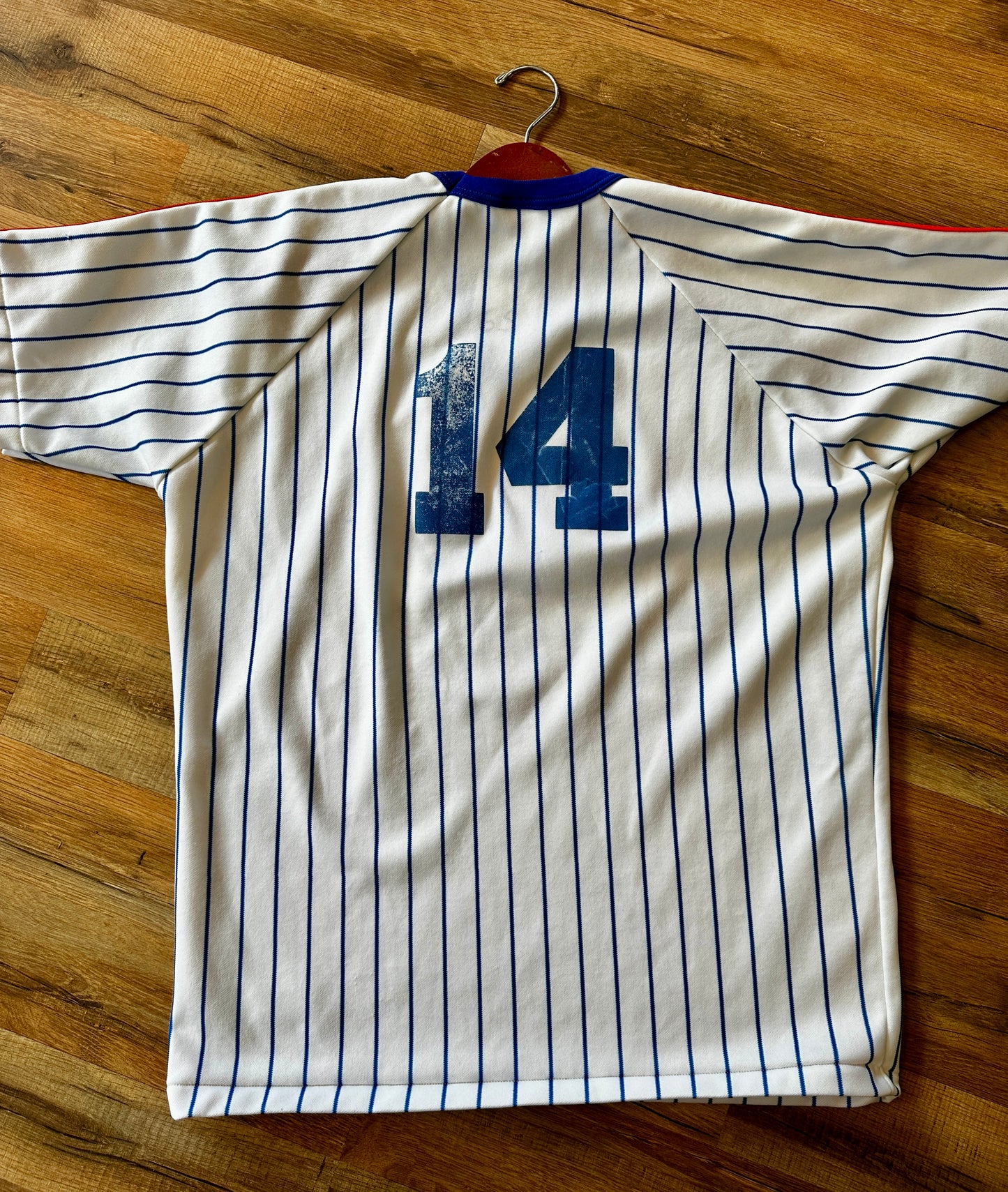 Vintage New York Mets Gil Hodges #14 Pin Stripe Rawlings Large White