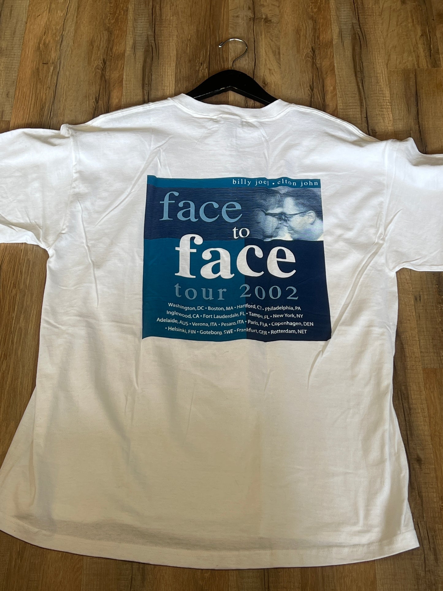 2002 Elton John, Billy Joel Face to Face Tour Tshirt, Size XL