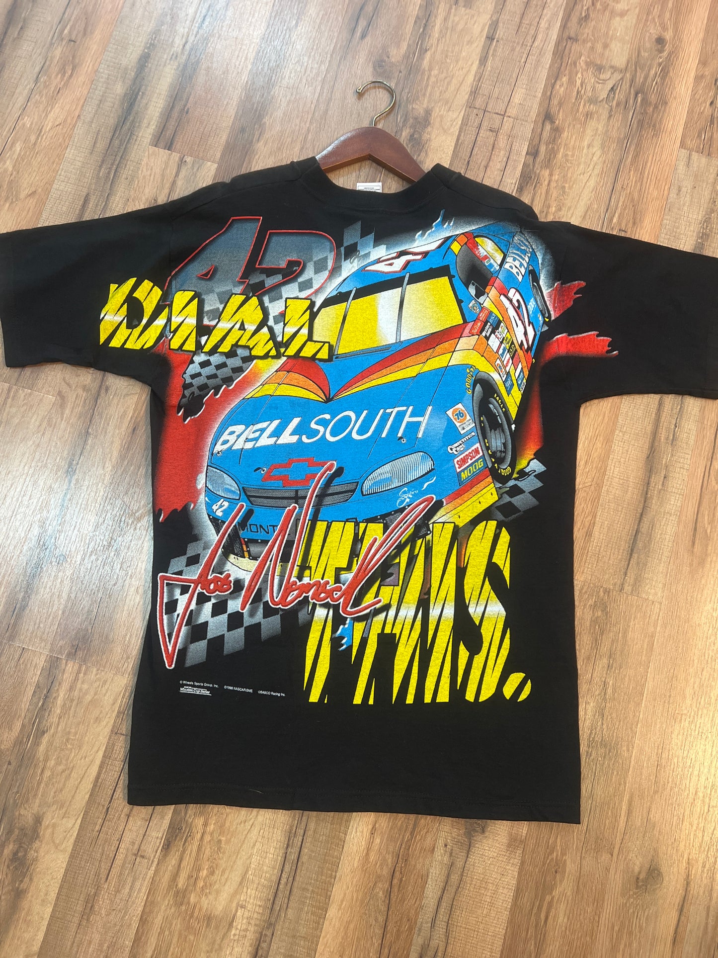 1998 NASCAR Joe Nemechek AOP Tshirt, Size L