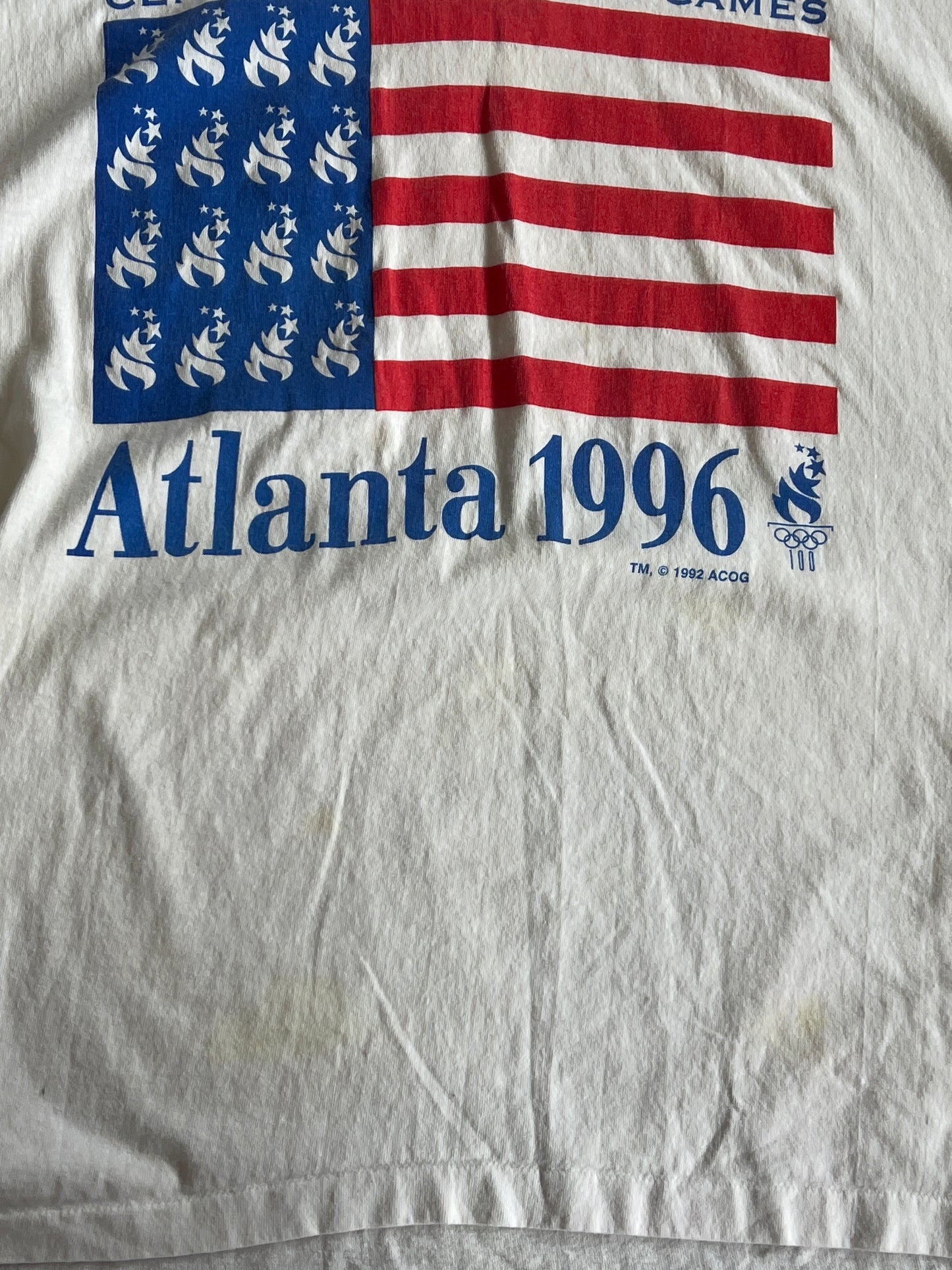 1996 Atlanta Olympics Flag Tshirt, Size XL
