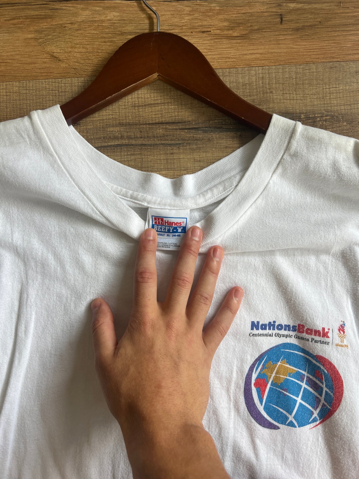 1996 Nations Bank Atlanta Olympics Tshirt, Size XL