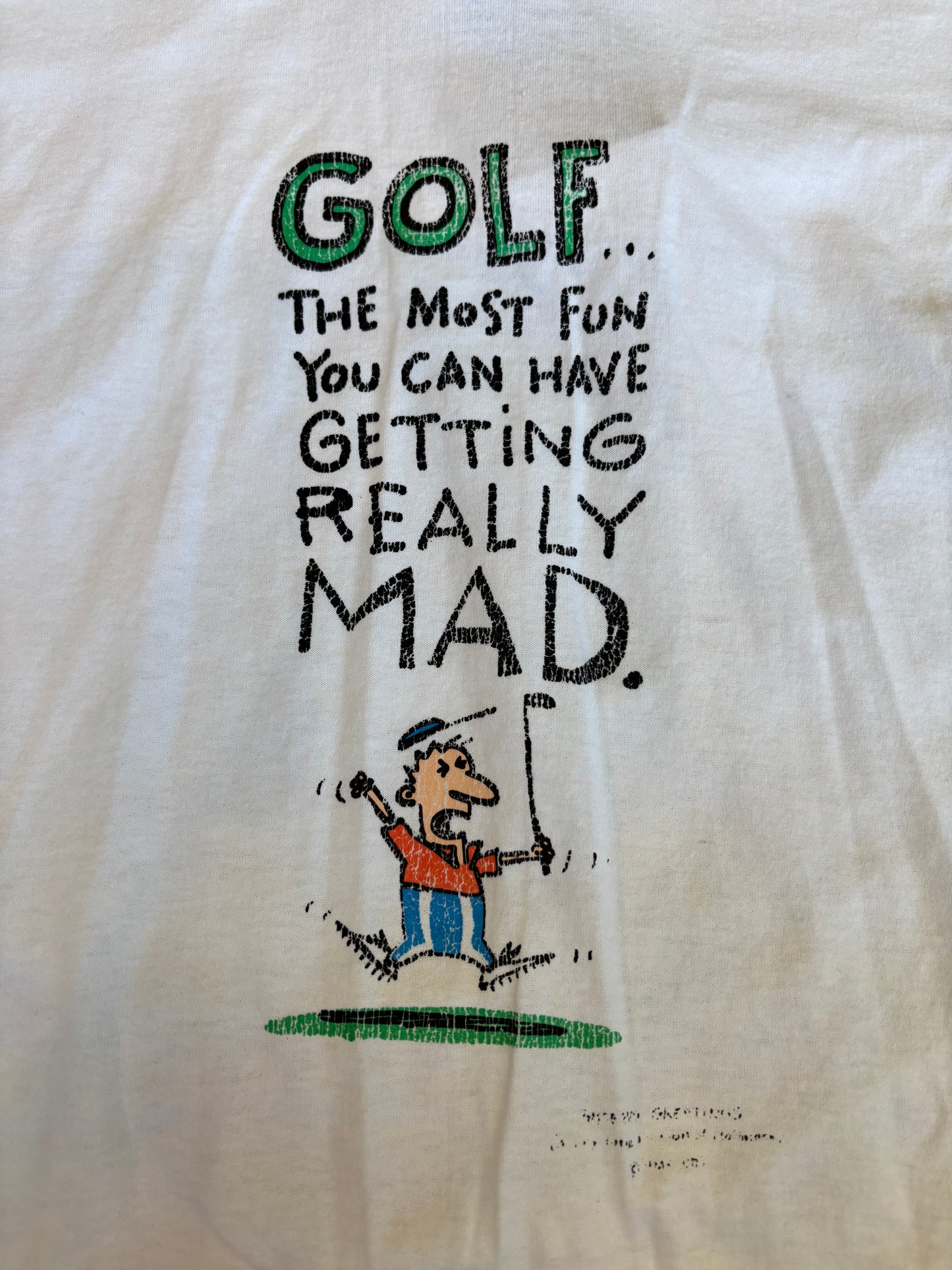 1990s Vintage Golf Single Stitched TShirt, Size XXL