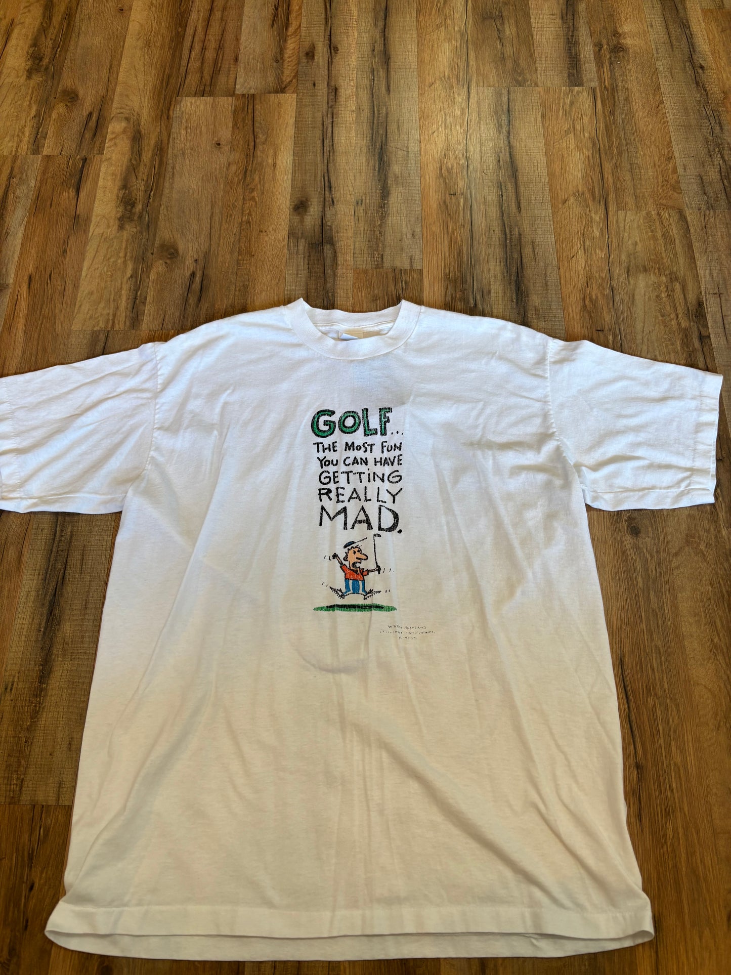 1990s Vintage Golf Single Stitched TShirt, Size XXL