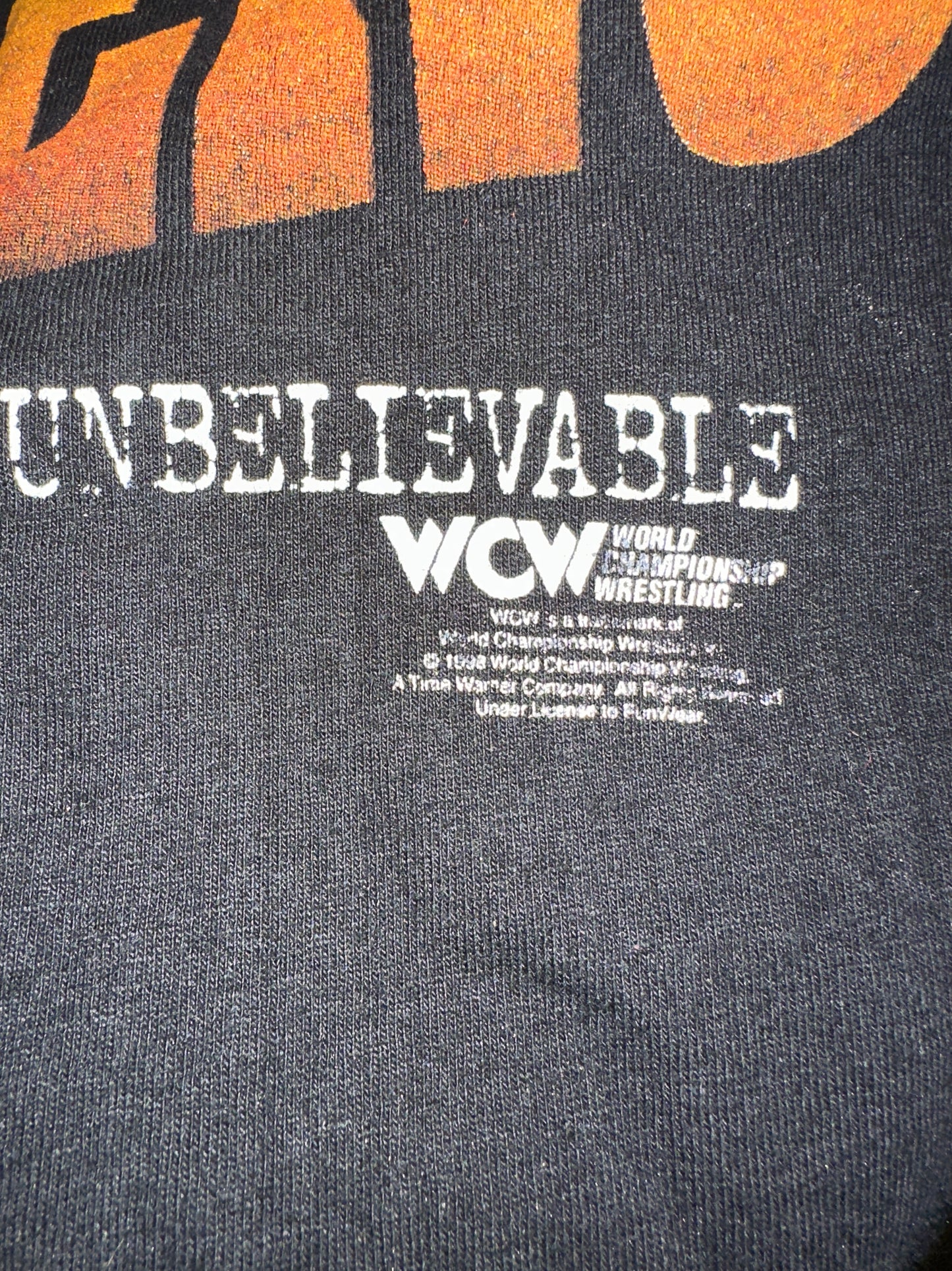 Vintage 1998 Bill “Goldberg” WCW World Championship Wrestling TULTEX XL Black Gold