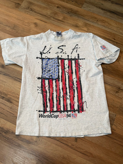 USA 1994 FIFA World Cup Flag Soccer Tshirt, Size Large