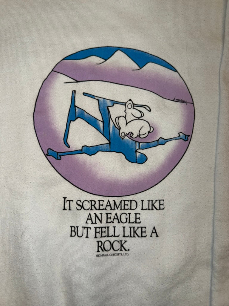 Vintage Ski Snowboard Humor Sweater Crewneck Nature Winter Sports