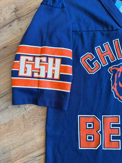 80s Chicago Bears Shirt Jersey Navy Garan Brand Small