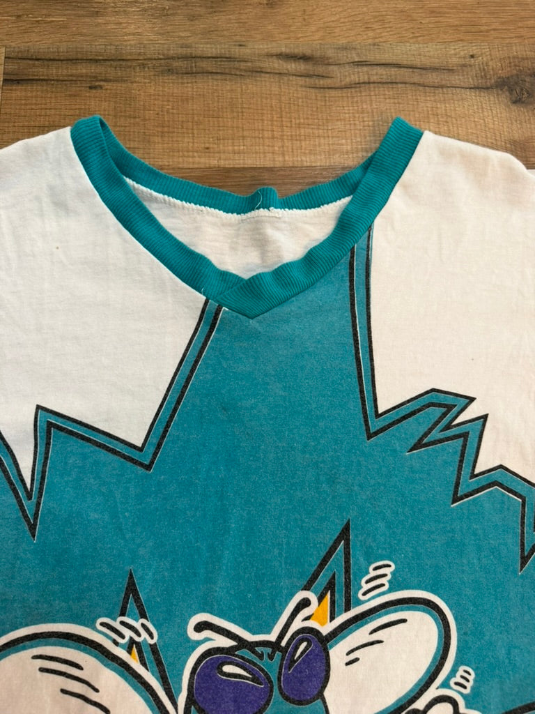 1995 Charlotte Hornets Long Sleeve V-Neck Sportonics Shirt Medium
