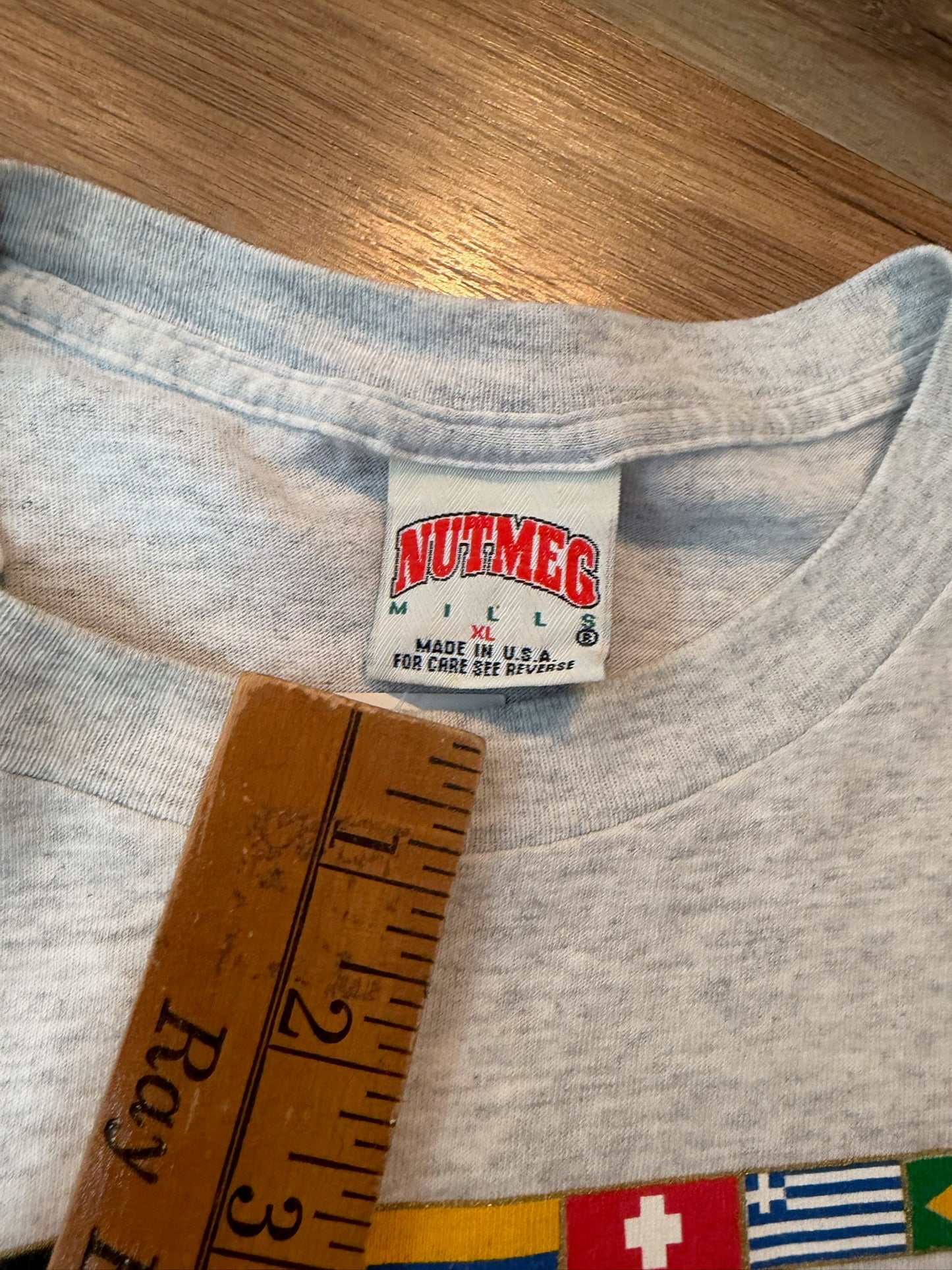 Final Draw 1994 FIFA World Cup Soccer Nutmeg Tshirt, Size XL