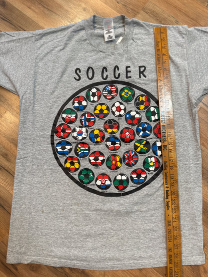 1990 Soccer Countries Art Tshirt, Size XL