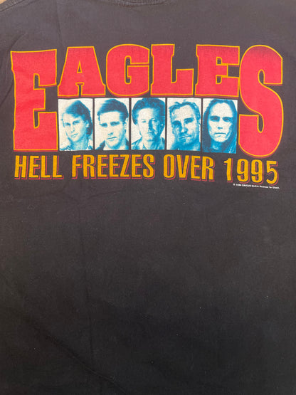 1995 Eagles Hell Freezes Over Black T-Shirt Size L