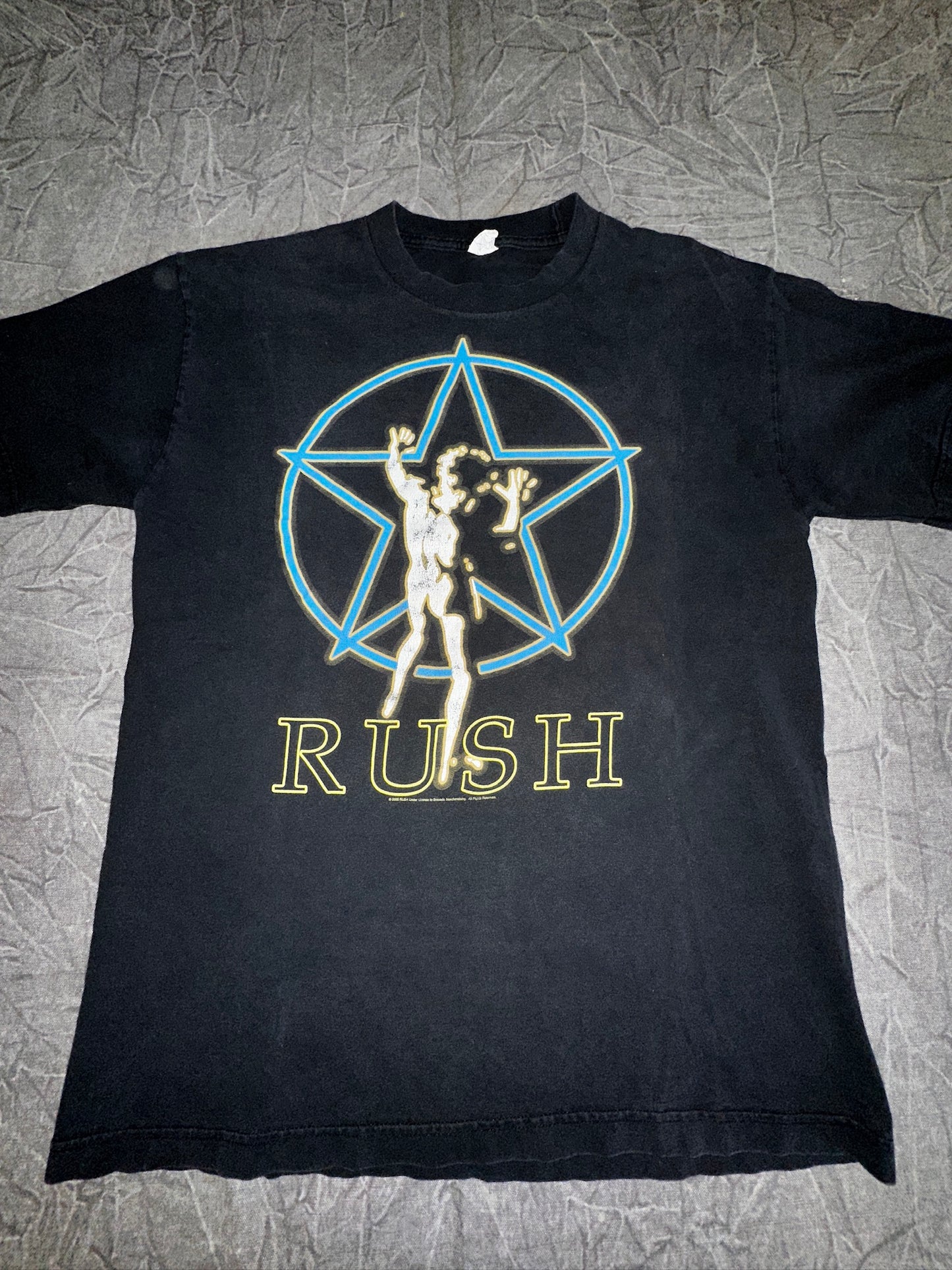 Vintage Rush Band Tour Music Shirt Large Black Concert Short Sleeve Y2K