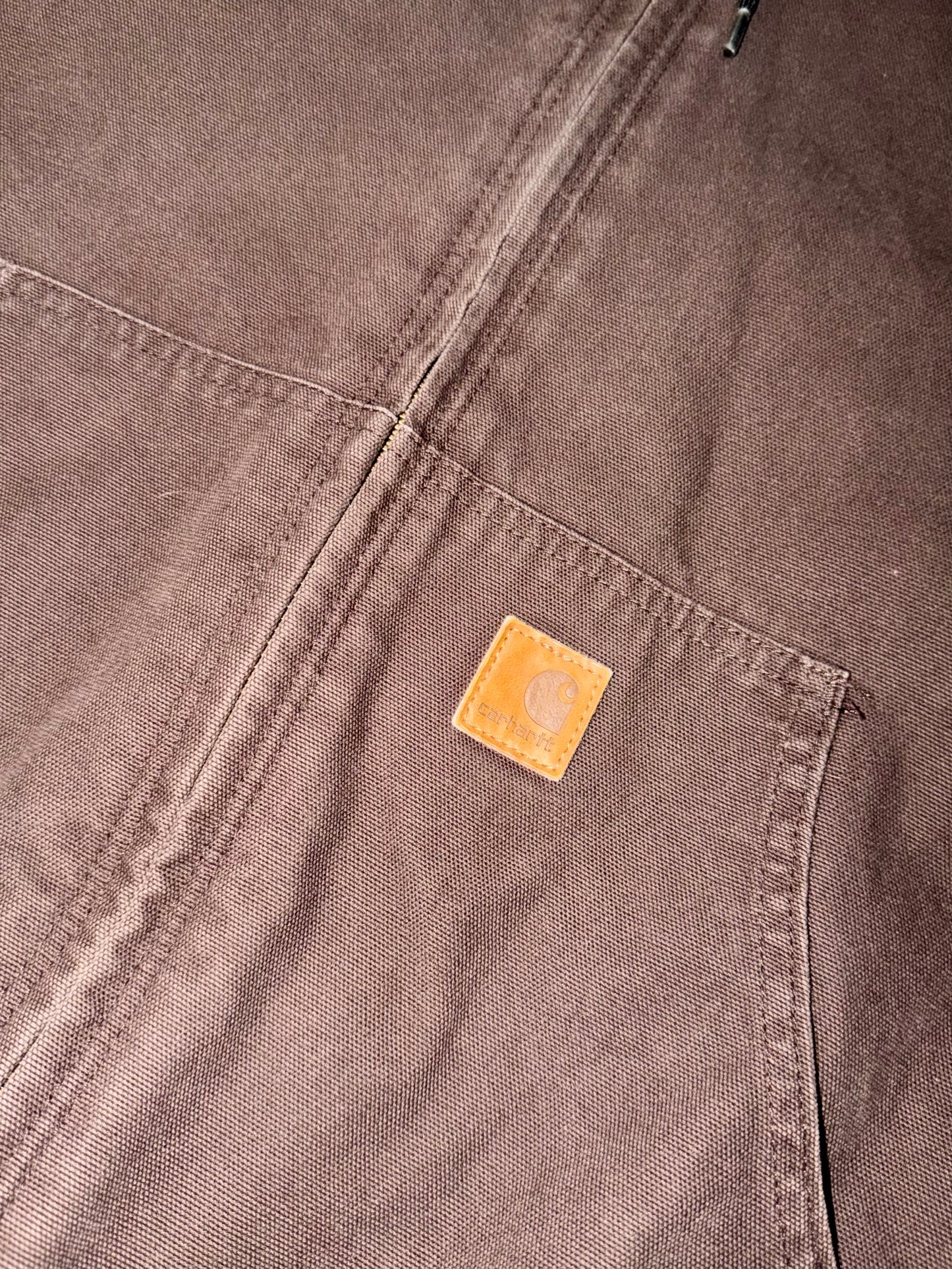 Carhartt Brown Hooded jacket Size Large J280