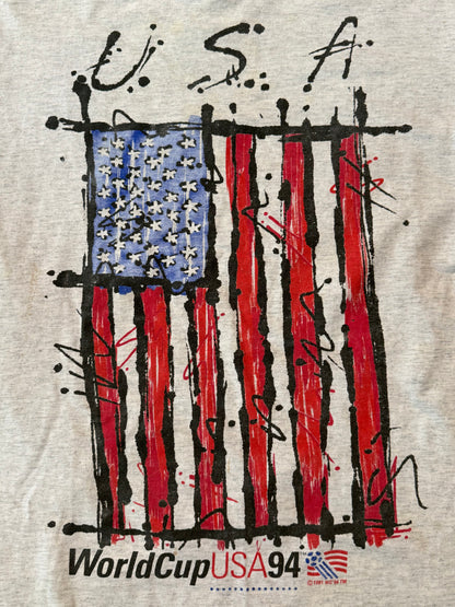 USA 1994 FIFA World Cup Flag Soccer Tshirt, Size Large
