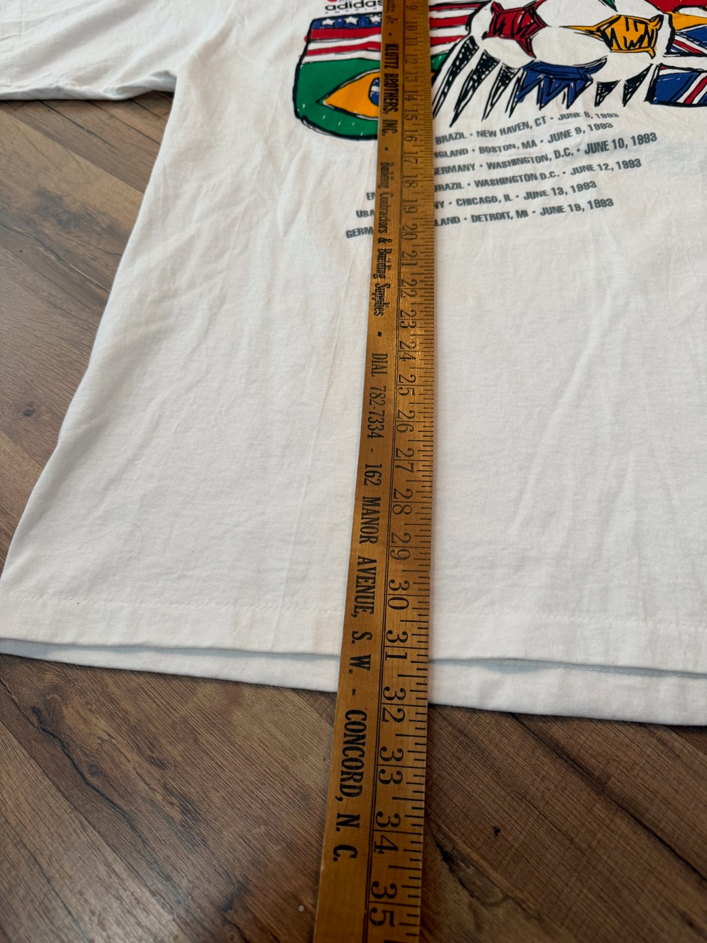 Adidas USA US Cup Tour 1993 Tshirt, Size XL