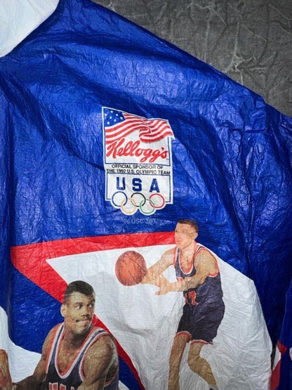 1992 DREAM TEAM OLYMPICS BASKETBALL ALL OVER PRINT VINTAGE JACKET ADULT LARGE - Alley Oop Culture Exchange