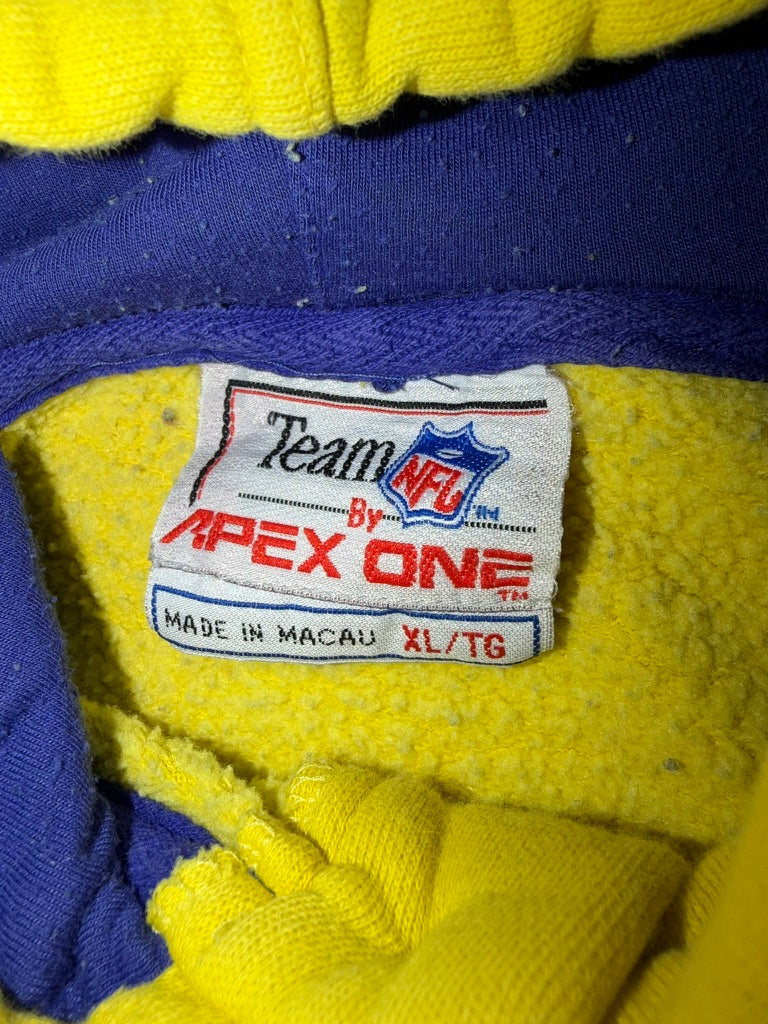 Minnesota Vikings Apex One Sports Wave Hoodie 1/4 Button Team NFL Football XL