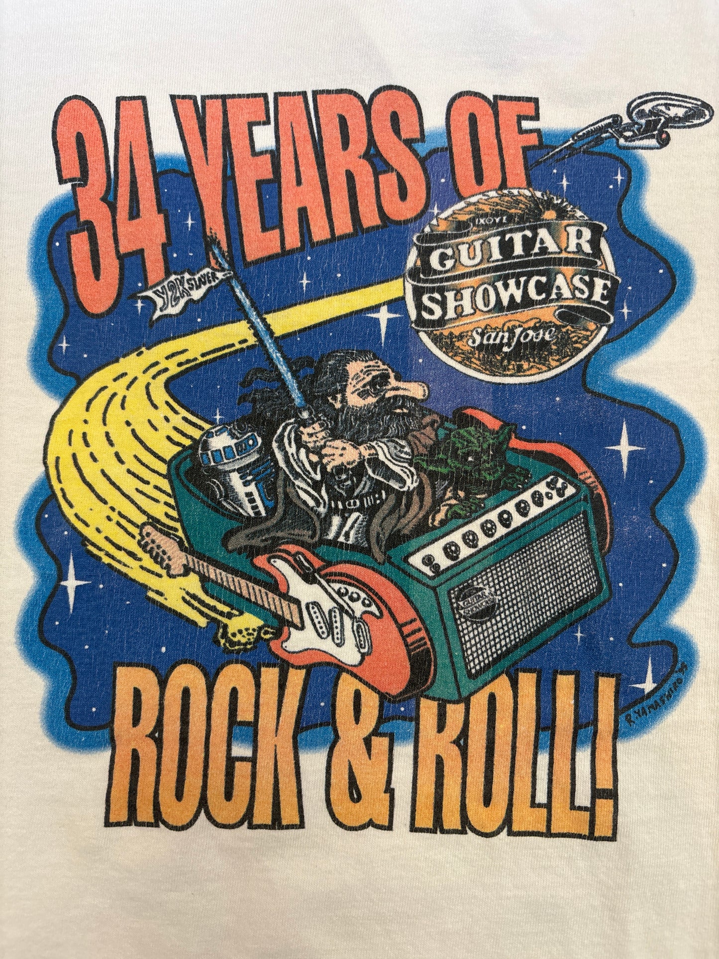 Vintage 34 Years of Rock & Roll Guitar Showcase 1999, Size Large