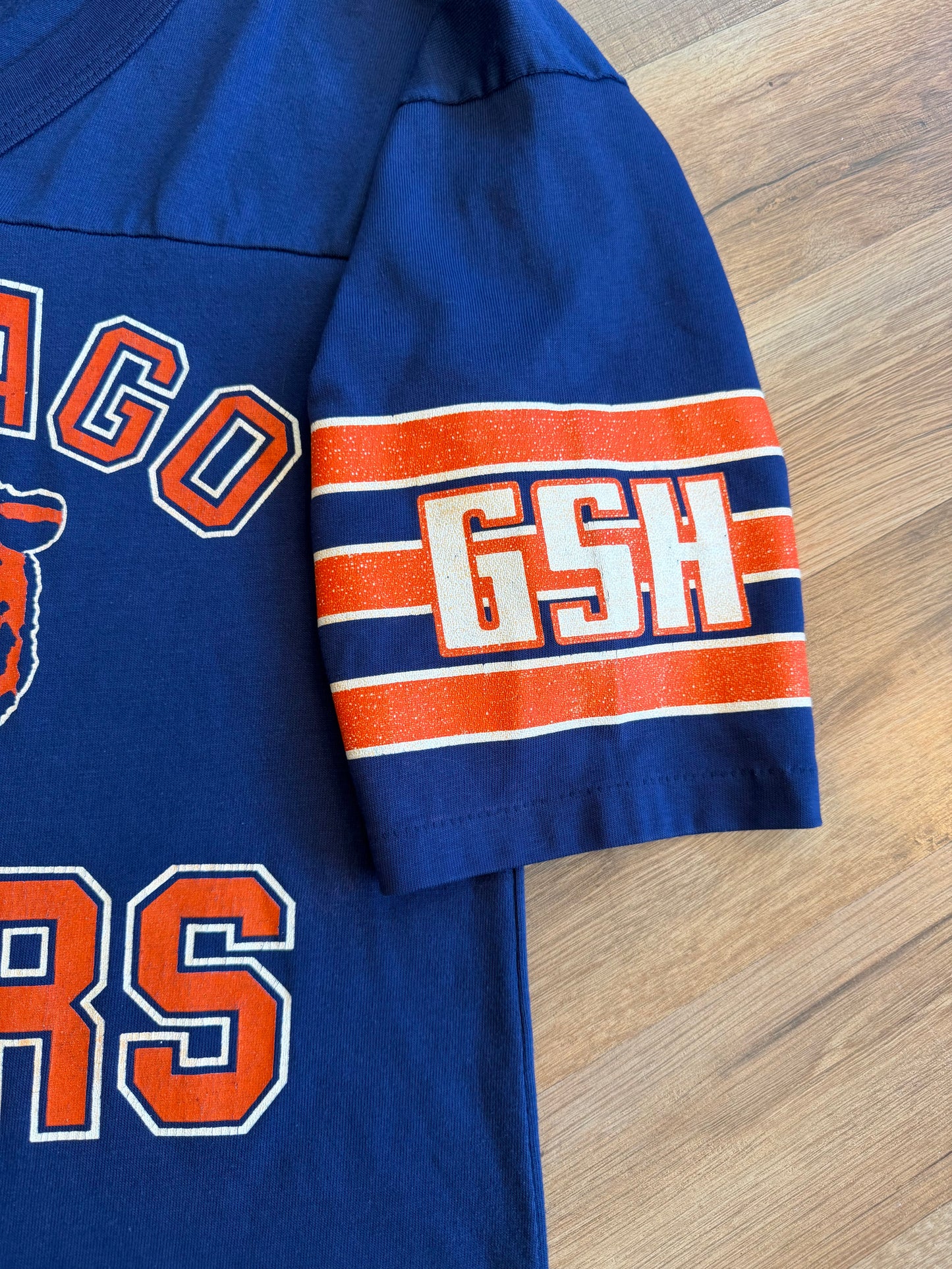 80s Chicago Bears Shirt Jersey Navy Garan Brand Small