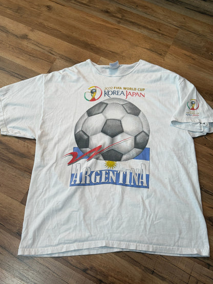 Argentina 2002 Korea Japan FIFA World Cup Soccer Tshirt, Size XL