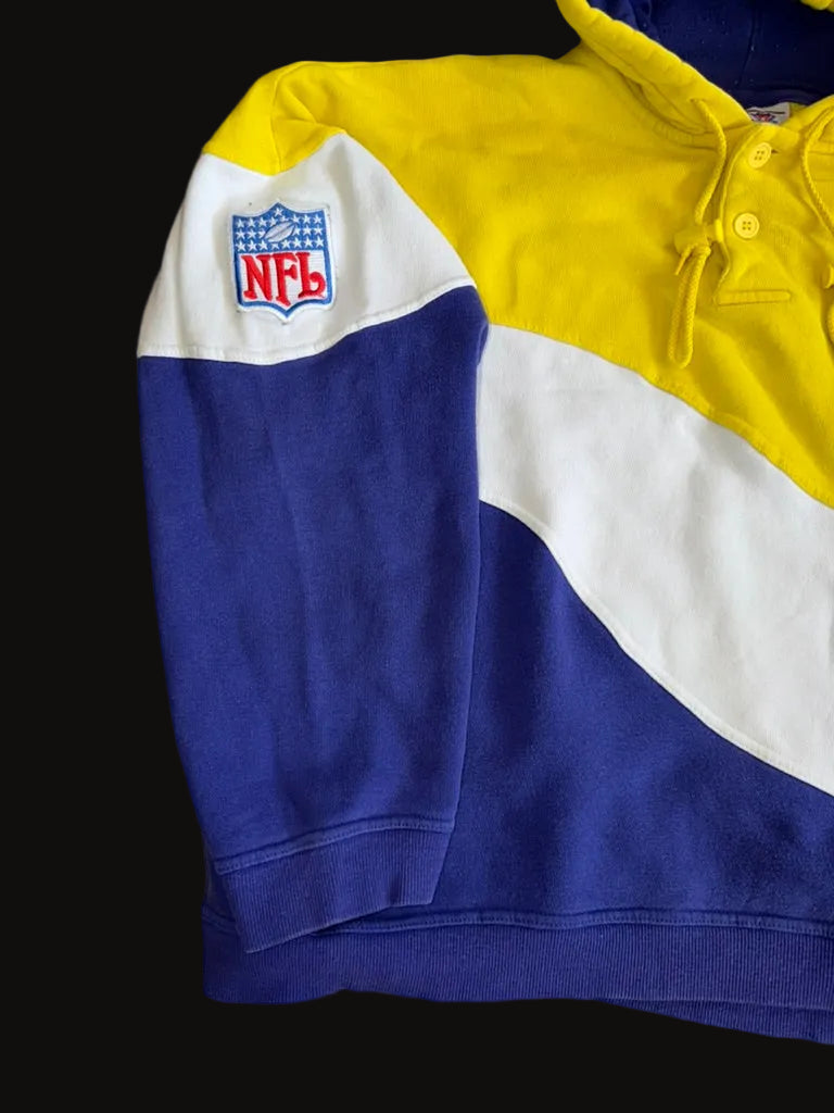 Minnesota Vikings Apex One Sports Wave Hoodie 1/4 Button Team NFL Football XL
