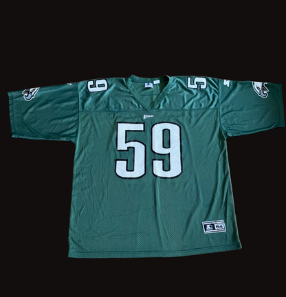 1995 Starter Philadelphia Eagles Mike Mamula #59 Dark Kelly Green Mesh NFL Football Jersey XXL \