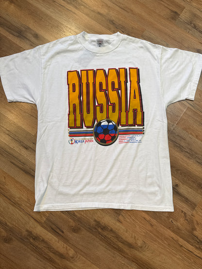 Russia 2002 Korea FIFA World Cup Tshirt, Size XL