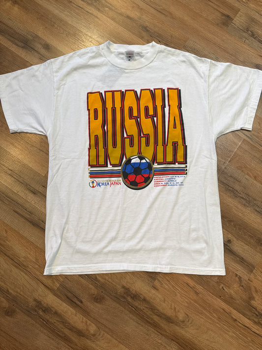 Russia 2002 Korea FIFA World Cup Tshirt, Size XL