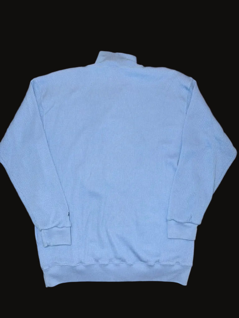 University of North Carolina Chapel Hill Tar Heels Starter Waffle Knit 1/4 Zip Sweater XL Blue Tar Heels